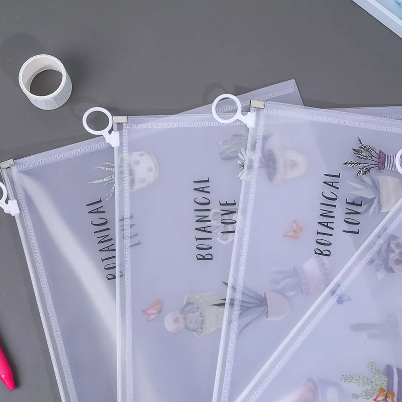 1PC Waterproof Zipper Kawaii Star A4 File Folder Bag Desk Document Paper Organizer Case Office Study Storage Bags Stationery