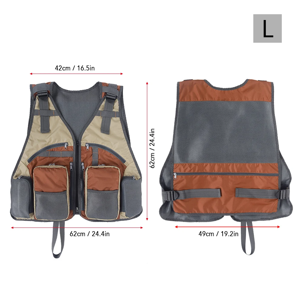 

Hot New Outdoor Fishing Vest Pack Multi Pockets Breathable Mesh Fishing Vest Waistcoat Jacket Coat