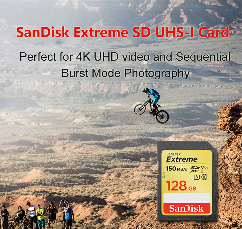 SanDisk ޸ ī ͽƮ SDXC UHS-I ī 32GB 64GB 128GB SD ī Class10 C10 U3 V30 UHS-I ÷ ī ī޶ SDXVE 150 ްƮ/