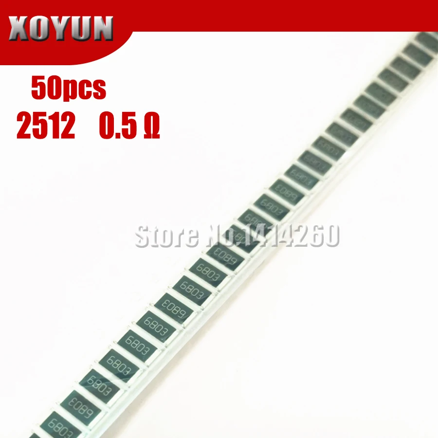 

50 шт. 2512 SMD резистор 1 Вт 1% 0.5R 0,5 Ом R500