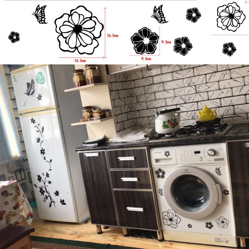 Наклейки на холодильник для мытья дома высококачественные настенные наклейки с