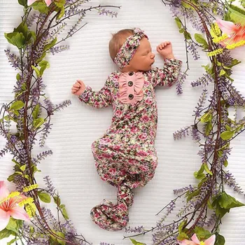 

Infant Soft Sleep Bag Wrap Baby Boy Girl Clothes Baby Sleeping Bag+Headband Baby Boy Girl Swaddle Solid