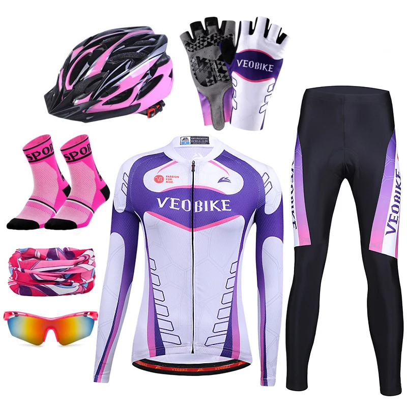 Осенне-весенний велосипедный комплект женская одежда для горного велосипеда