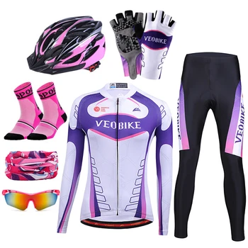 

Autumn Spring Cycling Set Women Mtb Bike Clothing Riding Suit Bicycle Jersey Pants Kits Long Sleeve Cycle Outfits Sportswear