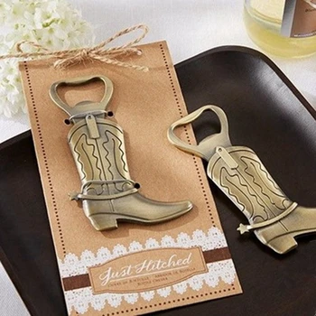 

NEW ARRIVAL+Western Wedding Party Favors "Just Hitched" Cowboy Boot Bottle Opener+100Pcs/Lot+FREE SHIPPING