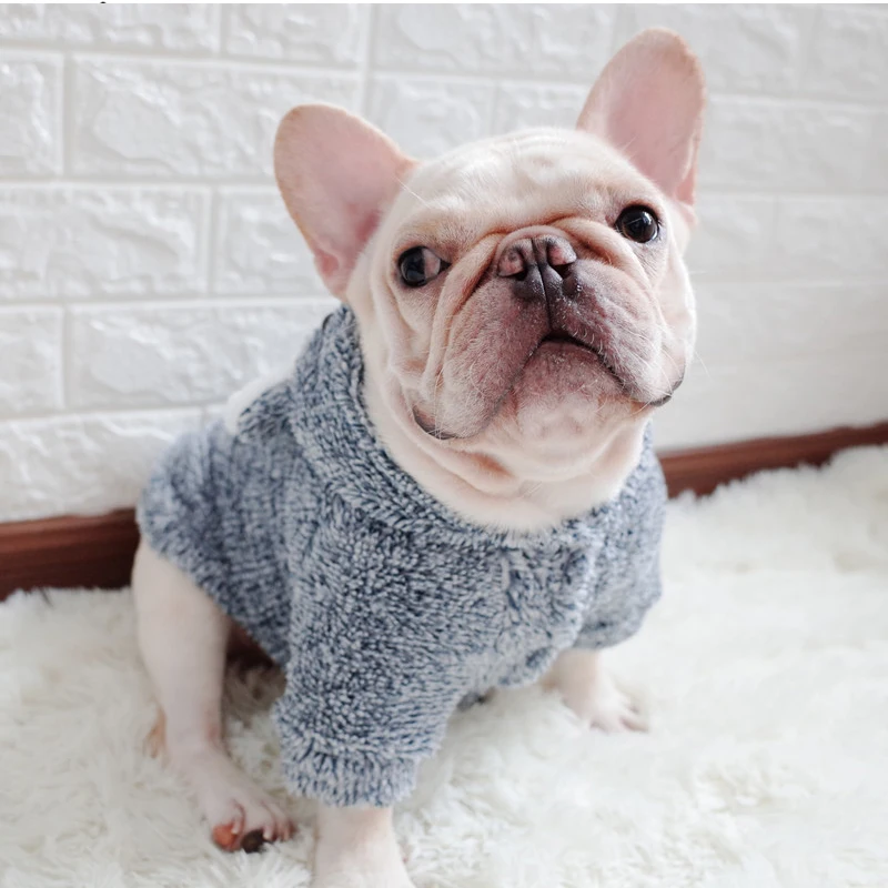 Свитер для собаки SUPREPET французского бульдога теплый зимний флисовый свитер