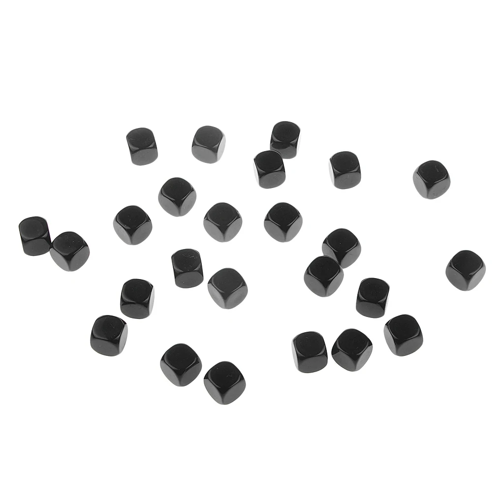 25pcs Blank Square DIY 6 Sided Dice D6 D&D TRPG RPG Role Playing Party Games Dices Counting Cubes 