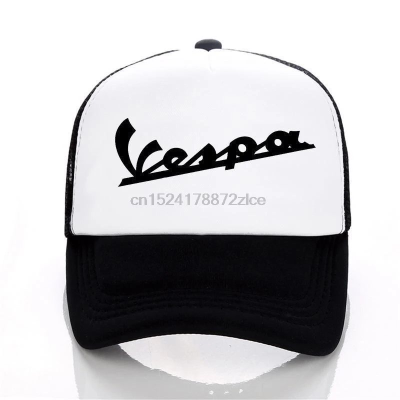 Кепка водителя грузовика Vespa Moto Fun, бейсболка для мужчин и женщин, летняя кепка с козырьком, модная летняя регулируемая бейсболка