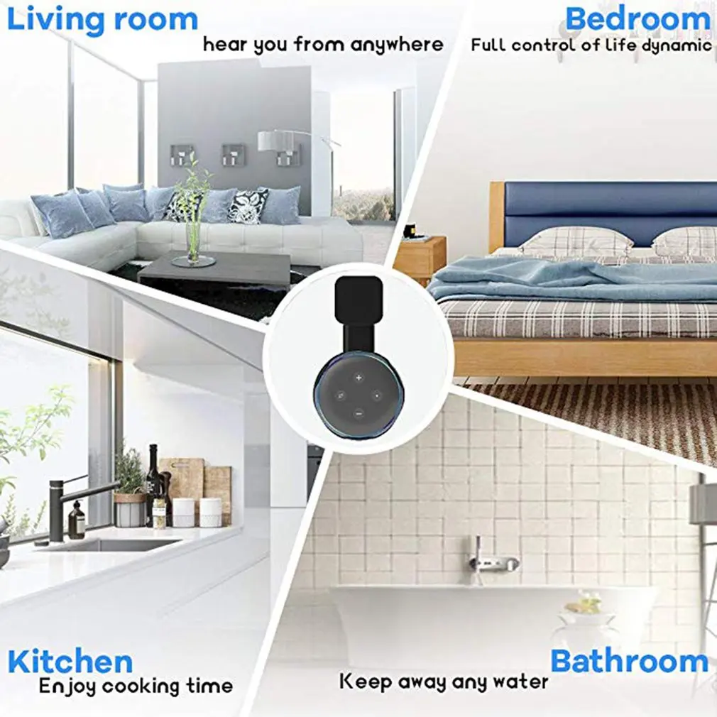 Розетка настенный держатель для Echo Dot 3 кронштейн домашний музыкальный держатель динамика голосовой помощник в кухне спальни портативный аудио стенд