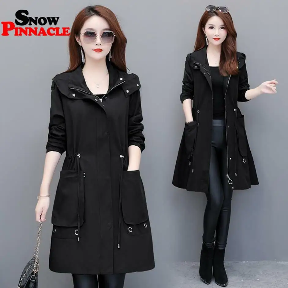 Women Trench 2020 Autumn New Women's Casual trench coat oversize Double Breasted Vintage Washed Outwear Loose Clothing