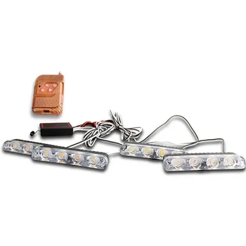 

Decor Light Bar With Control Box Wireless Remote 12V 16-LED Car Amber Strobe Lamp 16W 3 modes