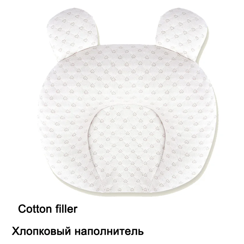 Baby Pillow Memory Foam Newborn Nursing Pillow 0-2 Years Safety Odorless Baby Pillow Cartoon Print Bedding Infant - Цвет: Синий