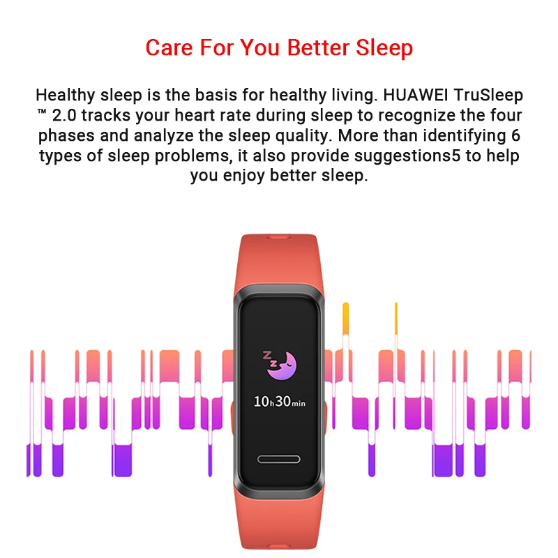 Смарт-браслет huawei Band 4 0,95 ''AMOLED цветной экран отслеживание сердечного ритма мониторинг насыщения крови кислородом