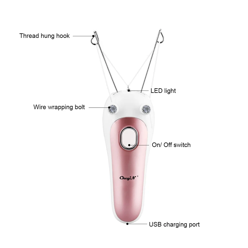 Women Facial Hair Remover Electric Cotton Thread Body Hair Remover Instant Defeather Epilator Lady Shaver Pull Surface Device 31 6