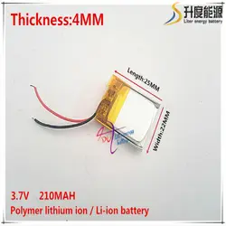 3,7 V, 210 mAH 422225 402025 PLIB; полимерная литий-ионная/литий-ионный аккумулятор для gps, mp3, mp4, mp5, dvd, bluetooth, модель игрушки