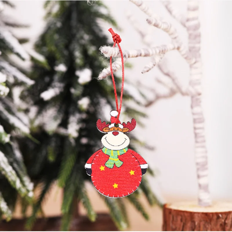 Украшения для рождественской елки, украшения с оленем, Санта Клаусом, креативная подвесная гирлянда, Подвески, Рождественский Декор для украшения дома, Q - Цвет: Elk