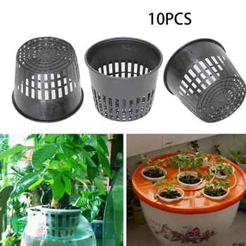 

10Pcs Net Pot Mesh Flex Pot Net Cup Basket Hydroponic Aeroponic Planter For Aquaculture Cesto Di Piantatura