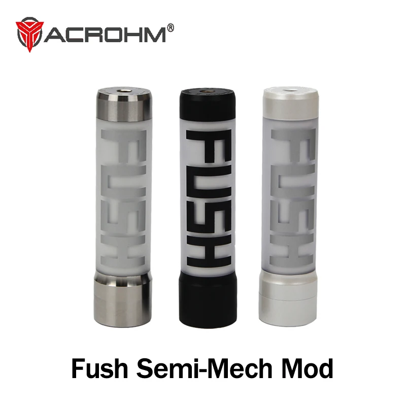 Оригинальный Acrohm Fush Semi-Mech Mod Vape подходит для одного аккумулятора 18650 и 510 нитей