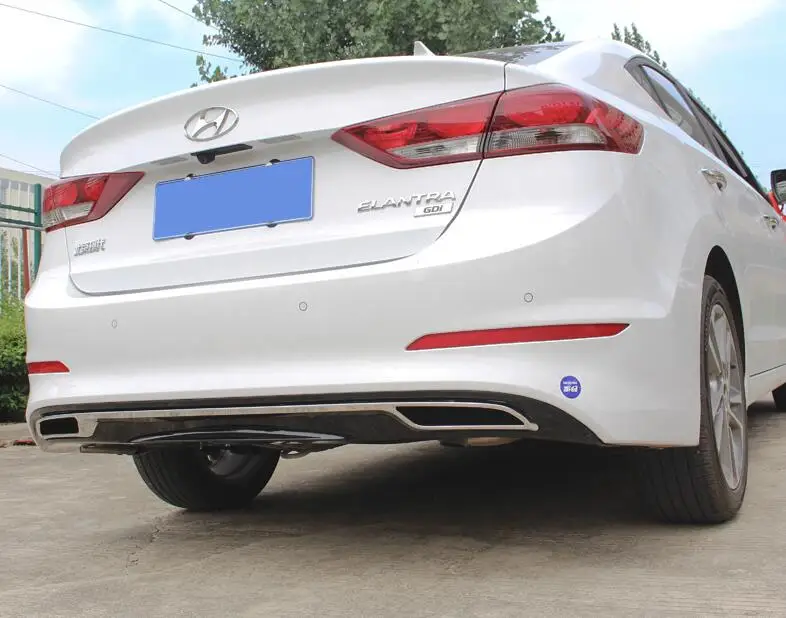 Для hyundai Elantra ABS защита выхлопного отверстия заднего бампера для- Elantra набор бампер задняя Передняя Лопата задний спойлер