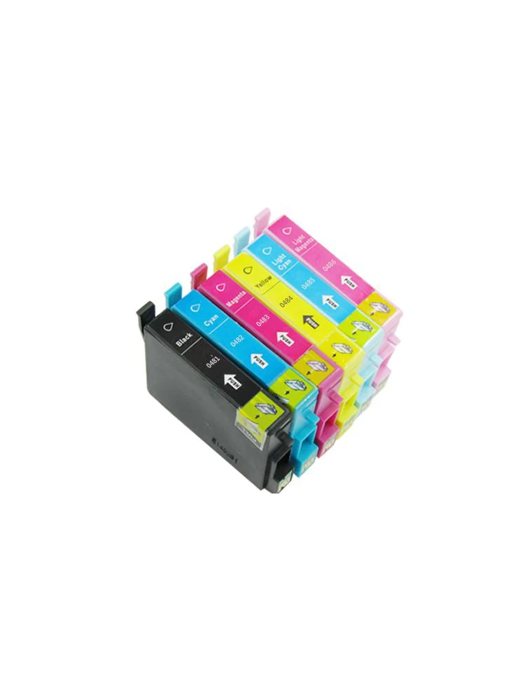 6x T0481 картридж совместимый для Stylus Photo R200 R220 R300 R300M R320 R340 RX500 RX600 RX620 RX640