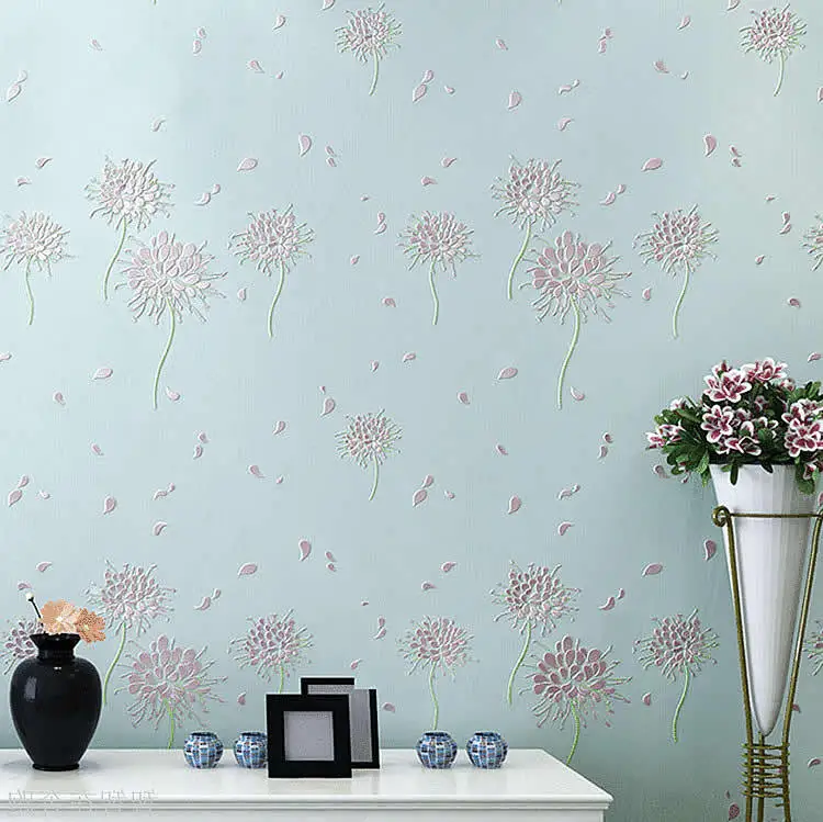 

Modern Minimalist Coining Craft Wallpaper 3D Coining Non-woven Wallpaper Dandelion Environmentally Friendly Wallpaper 8360 Serie