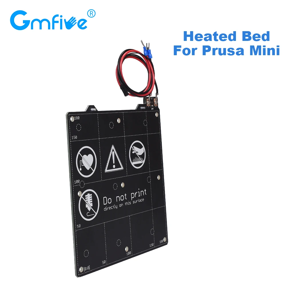 GmFive Магнитный Heatbed стальной лист 202x186x2 мм 24 В для Prusa мини 3D принтер Hotbed с
