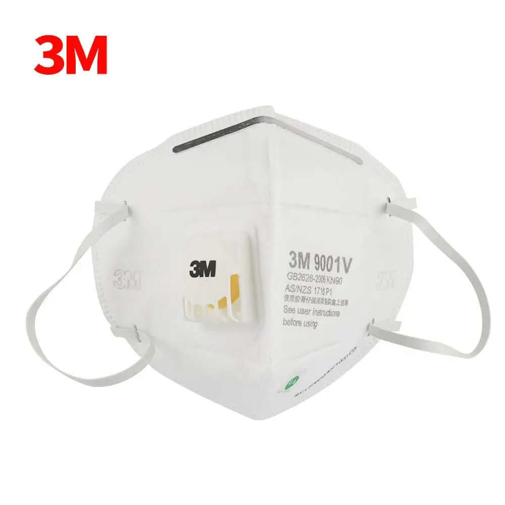 

3M Masks PM2.5 9001V /9002V Ear band Particulate Respirator Dust Mask with Cool Flow Valve Breathable Mask