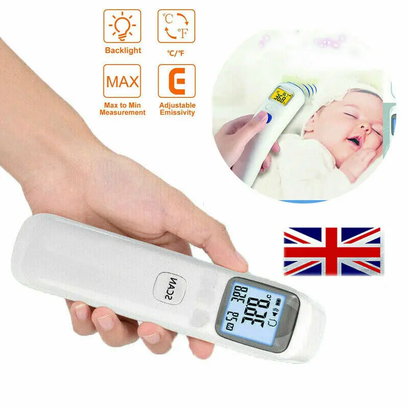 

LCD Digital Thermometer Infrared Baby Adult Forehead Non-touch Temperature Gun