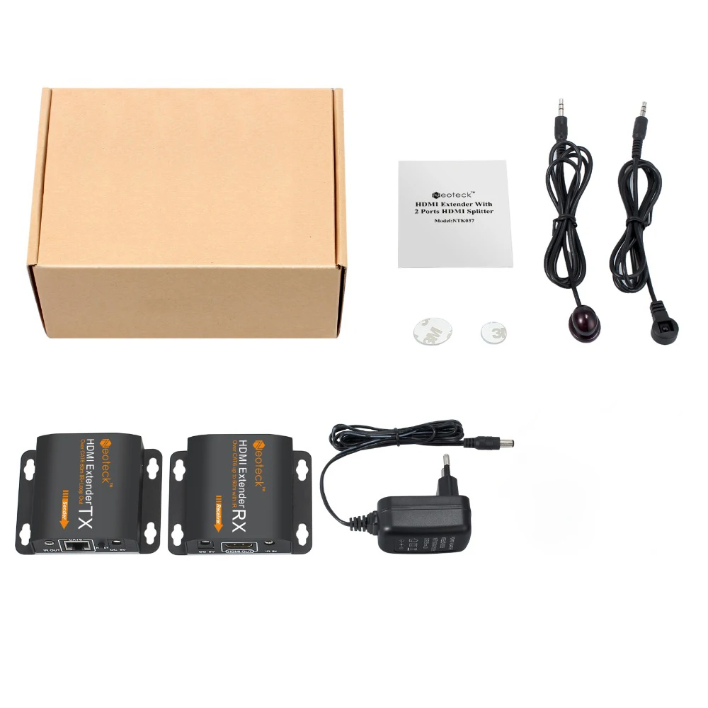 Разветвитель PROZOR HDMI расширитель 60 м передатчик RJ45 TX/RX с ИК конвертером для CAT6