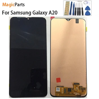 

For Samsung galaxy A20 lcd Digitizer A205/DS A205F A205FD Display Touch Screen with frame Digitizer Assembly For Samsung A20 lcd