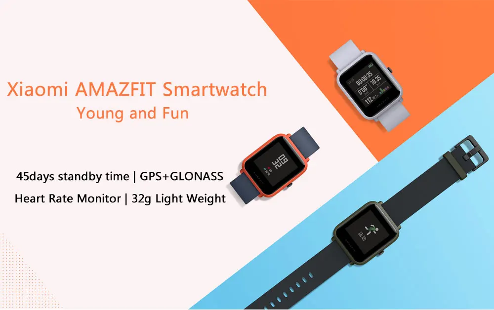 Английская версия Смарт-часы Xiao mi Amazfit Bip Hua mi Pace Lite IP68 gps Gloness умные часы 45 дней в режиме ожидания пульс