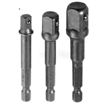 

8*Drill Bit Socket Adapter 1/4 3/8 1/2 Drive Electric Impact Driver Hex Sale