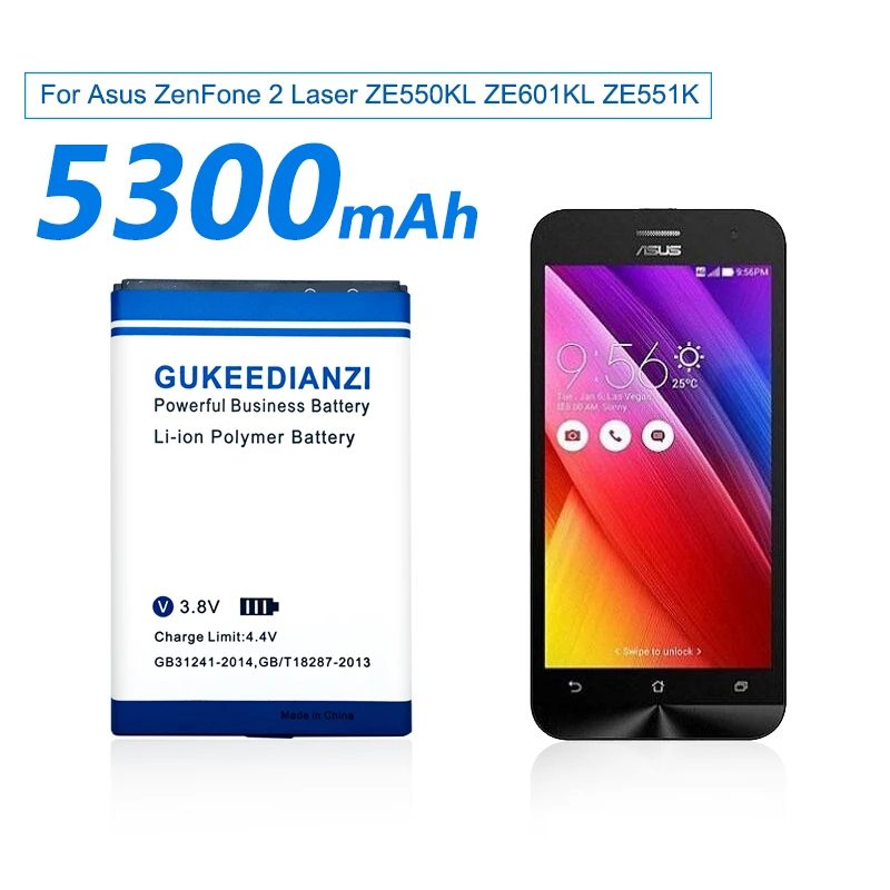 Аккумулятор GUKEEDIANZI C11P1501 5300 мАч для телефона Asus ZenFone 2 Laser ZE550KL ZE601KL ZE551KL Сменный