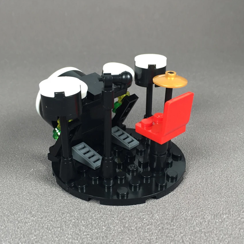 Single Legoings City Figure Accessories Building Block Rock Music Instrument Drum MOC Accessories Brick DIY Children's Toy Gift (4)