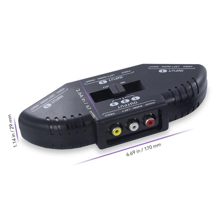BEESCLOVER в 1 Out AV коммутатор с разъемами тюльпан разветвитель rca аудио видео коммутатор конвертер с av-кабелем