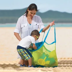 Foldable Swimming Bag Portable Beach Bags Kids Children Towel Clothes Toys Organizer Storage Mesh Bag