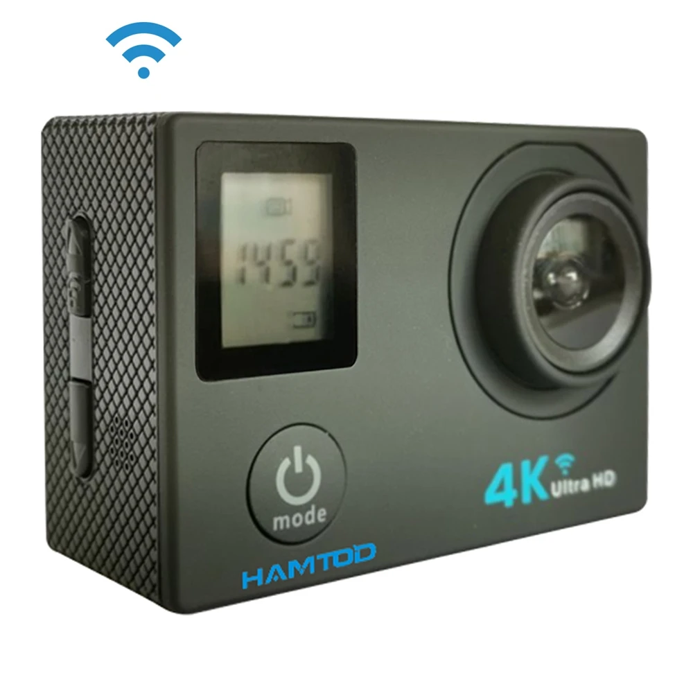 H12 UHD 4K WiFi камера с водонепроницаемым корпусом Generalplus 4247 0,66 дюйма+ 2,0 дюйма ЖК-экран 170 градусов широкоугольный объектив