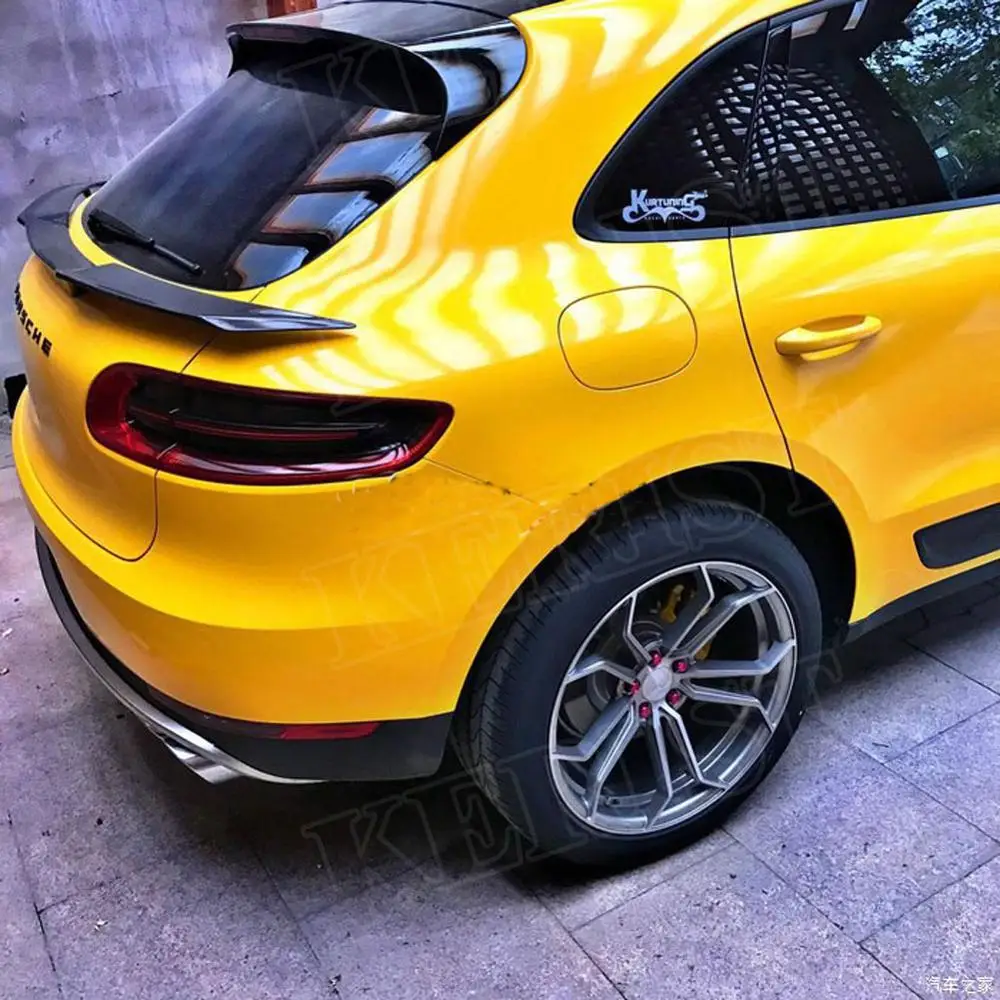 Углеродного волокна задний для хэтчбека Средний Спойлер для Porsche Macan- машина для Автогонки спойлер