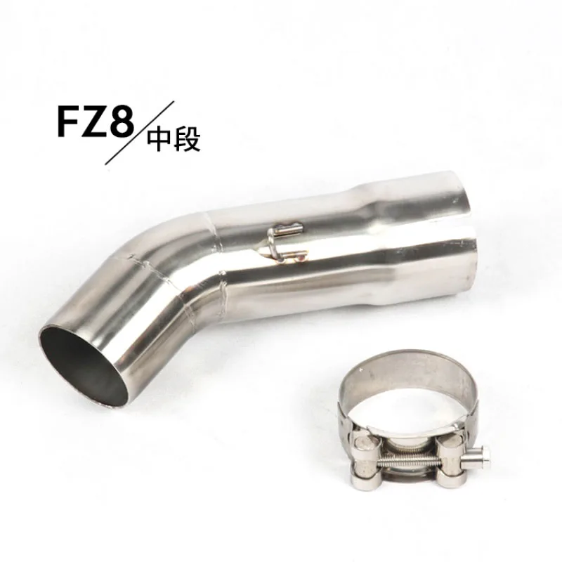 

FZ8N Slip On For Yamaha FZ8 FZ800 Motorcycle Exhaust Muffler Modified Middle Pipe Connector Link Pipe Tube For Without Exhaust