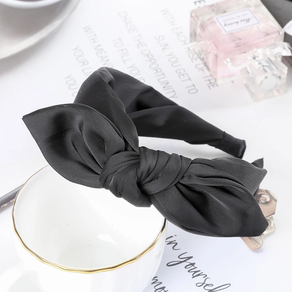 10 Haimeikang Hairband кроличьи уши ткань лук ободок девушки женщины волосы обруч ленты аксессуары для повязки на голову для Девочки Головные уборы - Цвет: 10