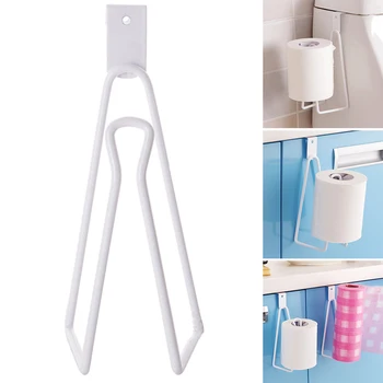 

Roll Paper Holder Towel Rack Bathroom Toilet Washroom Living Room Iron Multipurpose Home Kitchen Cabinet Over Door Modern