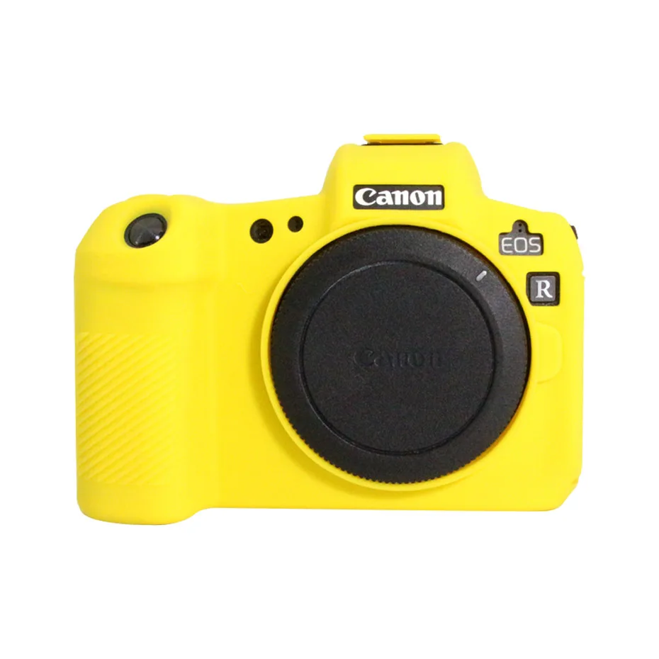 TENENELE мягкие силиконовые чехлы для Canon EOS R SLR камера защита тела сумка для EOS R резиновый чехол батарея открытие камеры Сумки - Цвет: Yellow