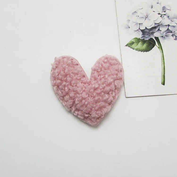 Heart1-light purple 20 шт./лот в форме сердца, звезды плюшевый бархат с подкладкой аппликации для рукоделия ручной работы детские заколки для волос аксессуары швейный Декор - Цвет: Heart1-light purple