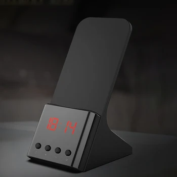 

Time Display Desk Adjustable Bright Stand Charger With Alarm Clock Portable Multifunction Fast USB Wireless For IPhone