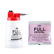 Полностью кристаллический очиститель окон для мытья автомобиля, лейка для очистки стекла, спрей-бутылка с дополнительным порошком для заправки