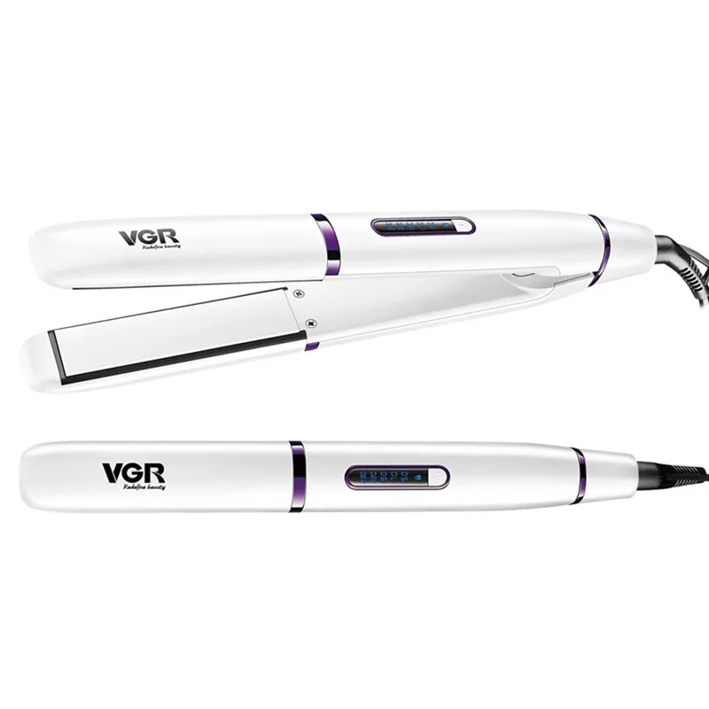 

New Arrival Multifunctional Negative Ion Volume Straight Hair Splint Hair Straightener Iron Display Ceramic Coating Plate V-500