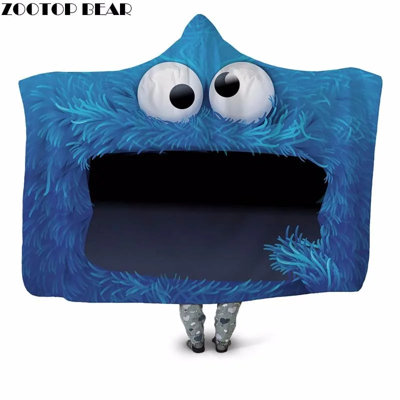 3D Print Big Mouth Lighter Hooded blanket Office Scattering Petals Dream Girls Diamond Sofe Fashion Plush | Дом и сад