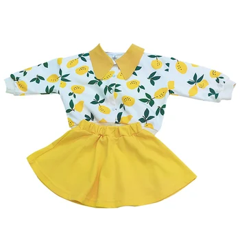 

2020 Girls Printed Hoodie Clothing Sets Children Mango Strawberry Cardigan Skits 2pcs Clothes Set Girls Spring Casual Outfits