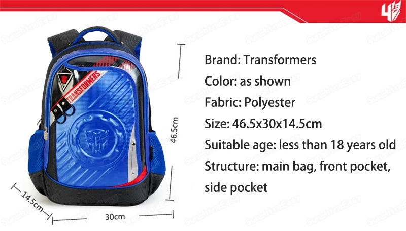 Трансформеры, детские школьные сумки для мальчиков, Детские Водонепроницаемые ортопедические школьные сумки, мультяшный стиль, школьная сумка, От 6 до 16 лет