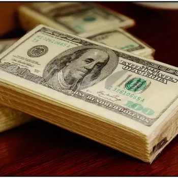 

100$ Dollars Napkin US Dollar Bill Money PaperFake Money Prop Money Towel Party Tricky Fake Currency Mone Gifts 9pcs